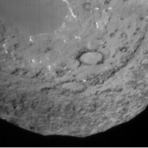 Close Up View of Tempel 1 nucleus from Deep Impact.