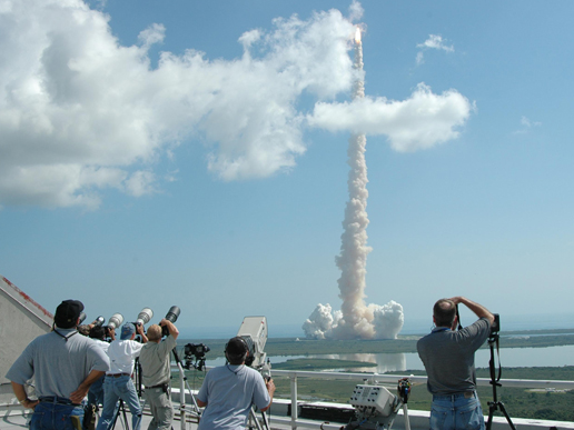 The launch of STS-114.